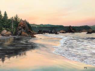 Bailey Miller creamsicle skies 30x40